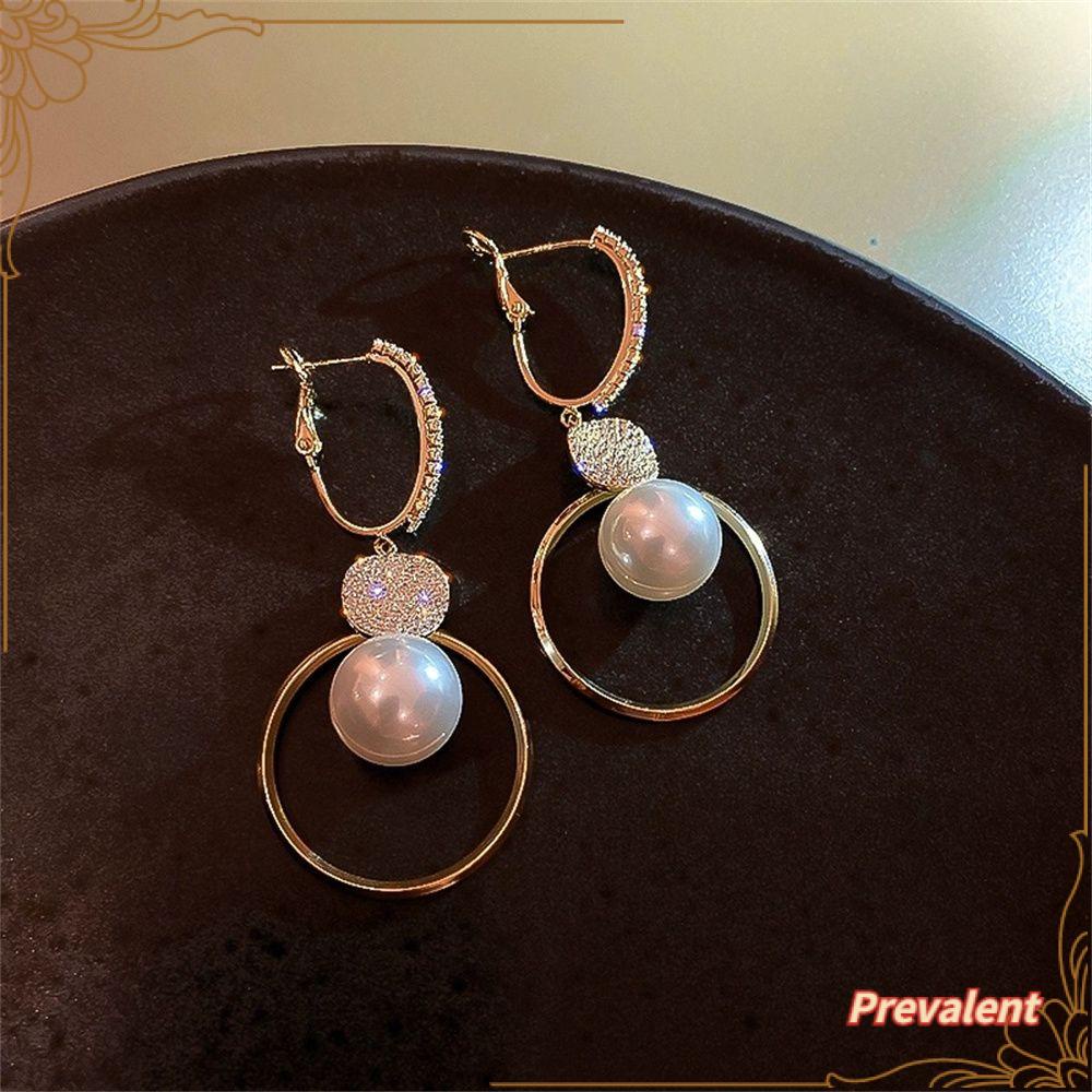 Preva Oversized Earring Pernikahan Wanita Mutiara Imitasi Fashion Stud Earrings