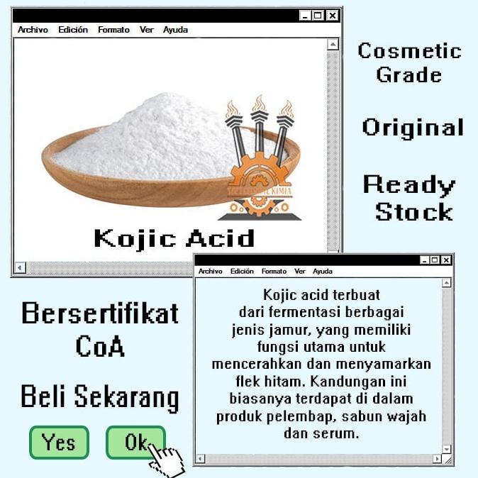 Acid Kojic Pure 500gram Asam Kojic Bubuk Pemutih Kulit Powder Original