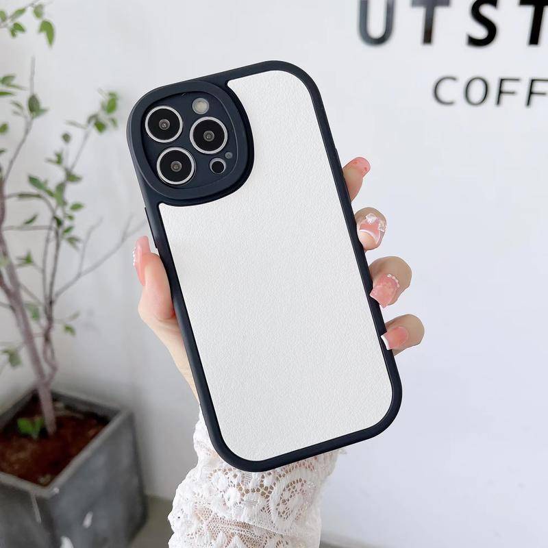 IPHONE Casing Kulit Oval Kamera Bulat Untuk Iphone12 11 Pro Max Mini Bumper Silikon Lembut Shockproof Cover Untuk Iphone6 6s 78 Plus Se2020 2022 X Xs XR Max