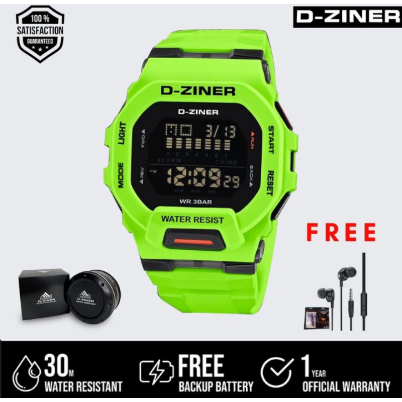 Jam tangan pria Dziner 8312 digital tali warna ll jam tangan original dziner, jam pria keren Jam Dzi