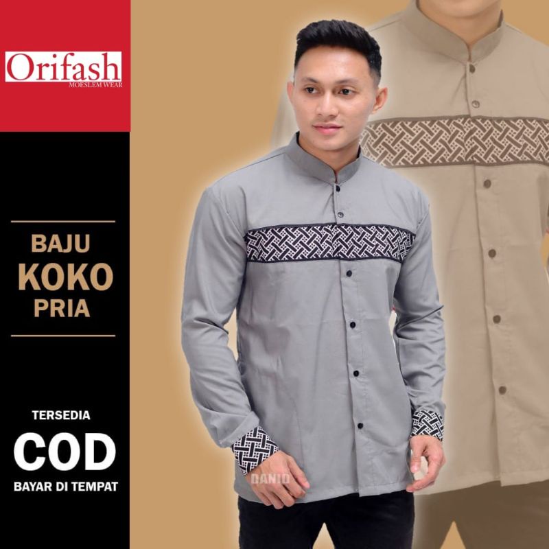 BAJU MUSLIM PRIA LENGAN PANJANG KOKO HADROH DEWASA KOBATA DND BAHAN KATUN MENYERAP KERINGAT HALUS DAN TEBAL