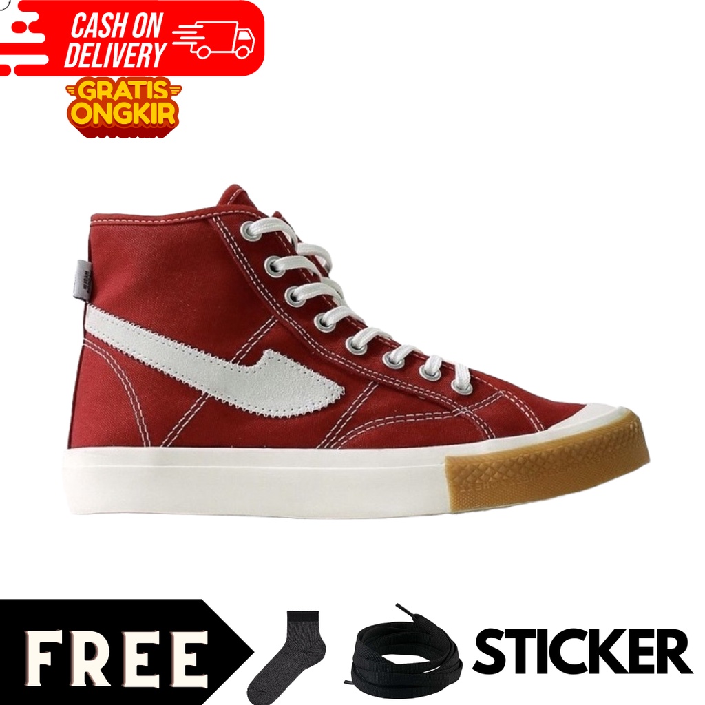 SEPATU CHEZZ HIGH RED GUM PRIA/WANITA