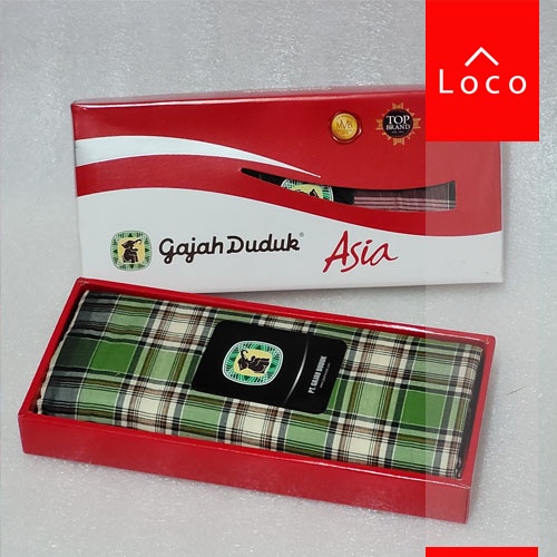 Kain Sarung Gajah Duduk Asia / Mika Corak Kotak