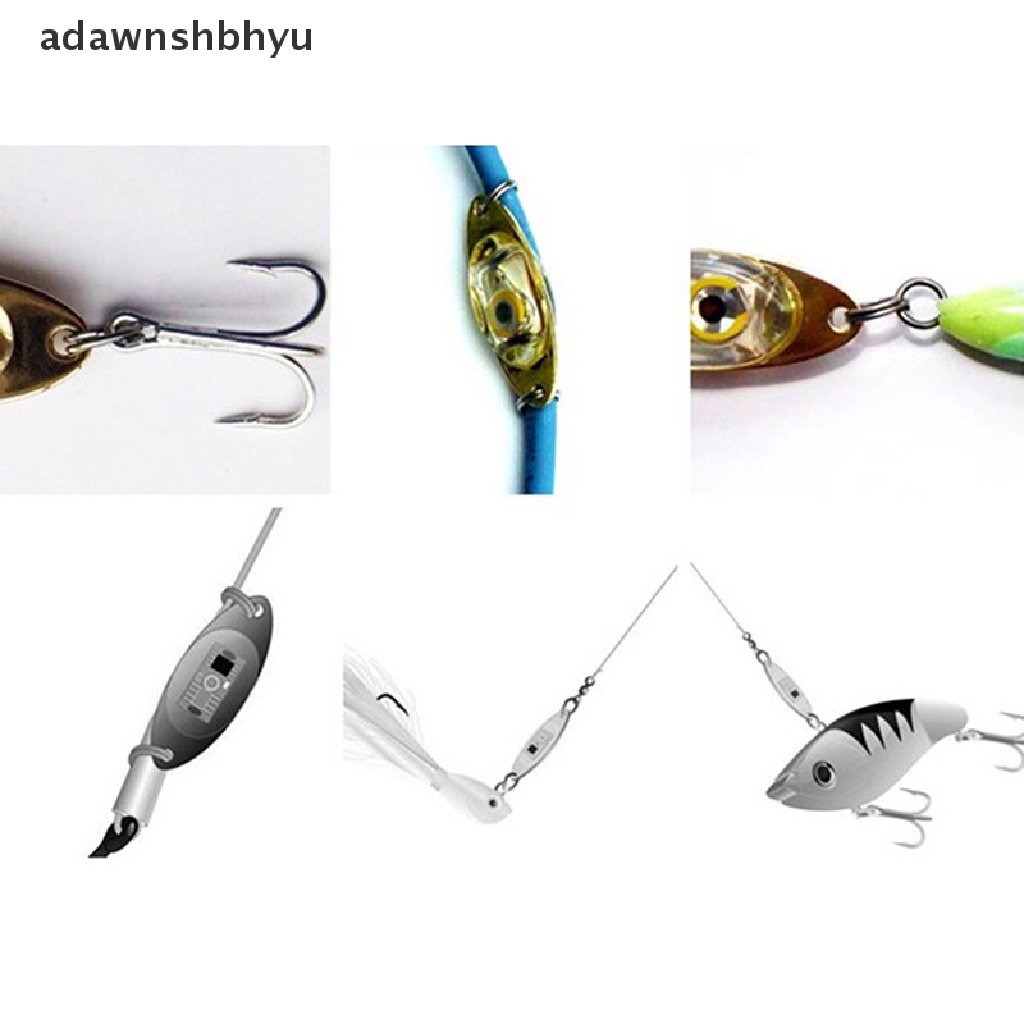 Adawnshbhyu Lampu LED Mini Flash Fish Lure Light Lamp Deep Drop Underwater Bentuk Mata Memancing Cumi ID