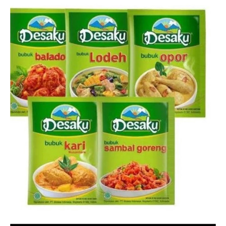 

DESAKU BUBUK BALADO/DESAKU BUBUK LODEH/DESAKU BUBUK OPOR/DESAKU BUBUK KARI/DESAKU BUBUK SAMBAL GORENG 12,5g/BUMBU PRAKTIS SIAP PAKAI