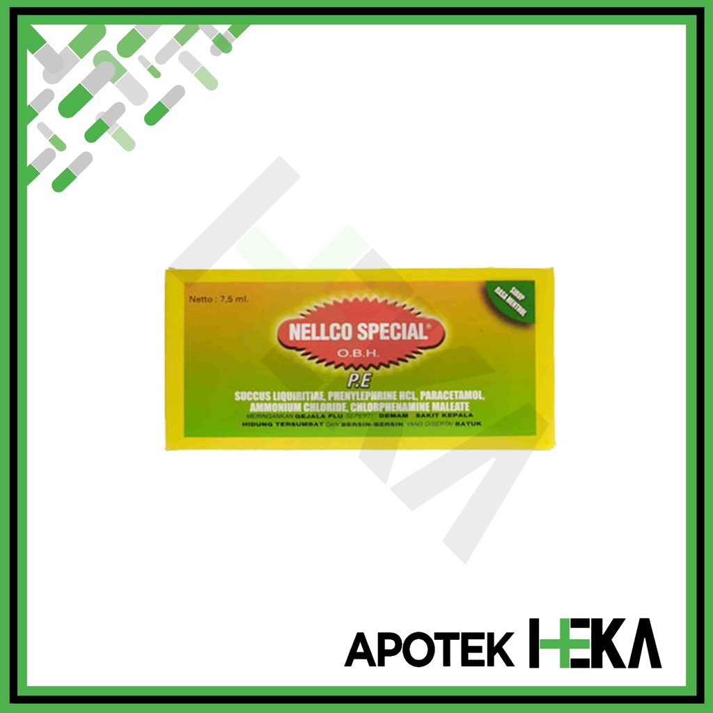 Nellco Special OBH PE Sachet 7.5 ml Satuan 1 Sachet - Obat Batuk Sirup (SEMARANG)