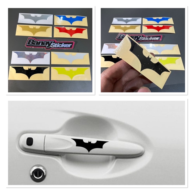 Sticker Logo BATMAN Stiker HANDLE PINTU MOBIL Cutting