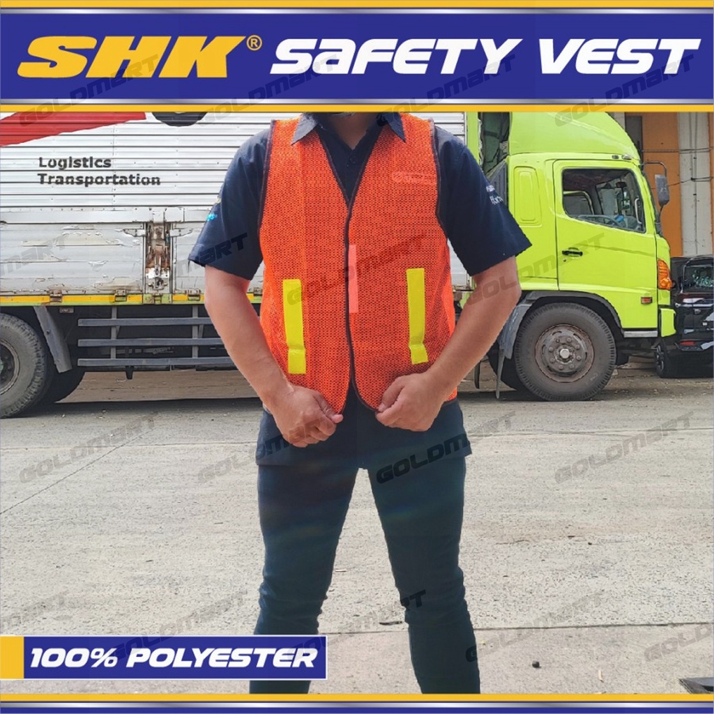 Rompi Proyek Jaring Safety Vest Orange Scot Lite size L SHK