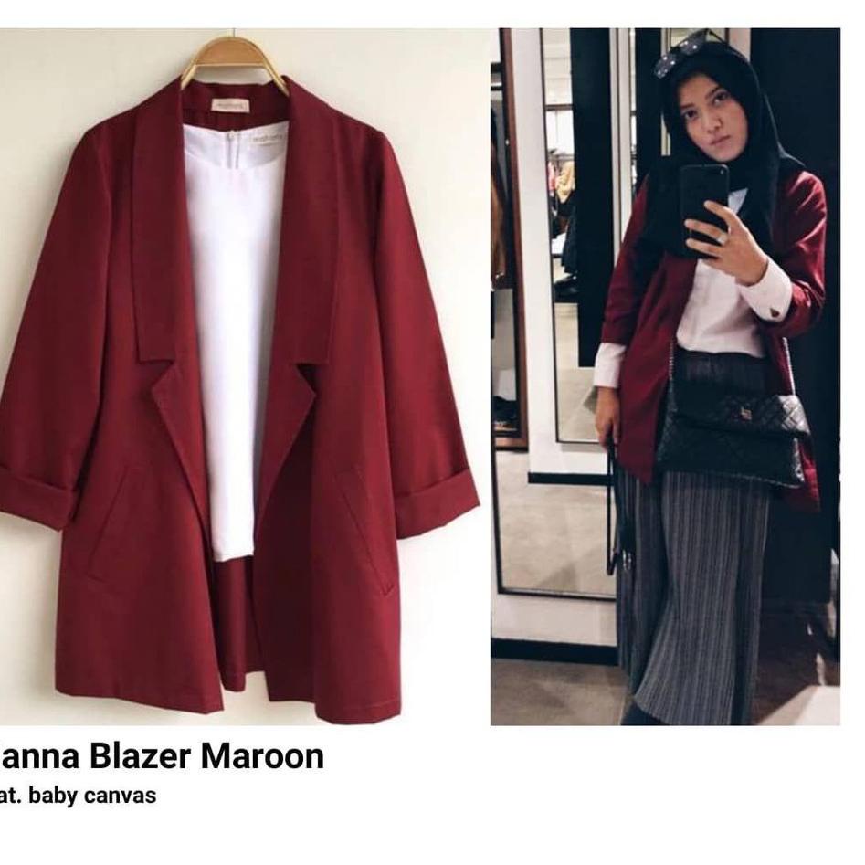 Harga Spesial Sabiya Grosir - Hanna Blazer l Blazer Polos Wanita