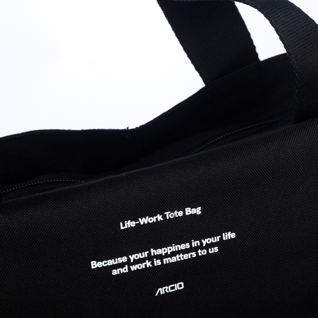 LIFE WORK BLACK |ManNeedMe x ARCIO| Tas Selempang Pria Wanita Tas Jinjing Laptop Case Tote Bag Unisex ORIGINAL