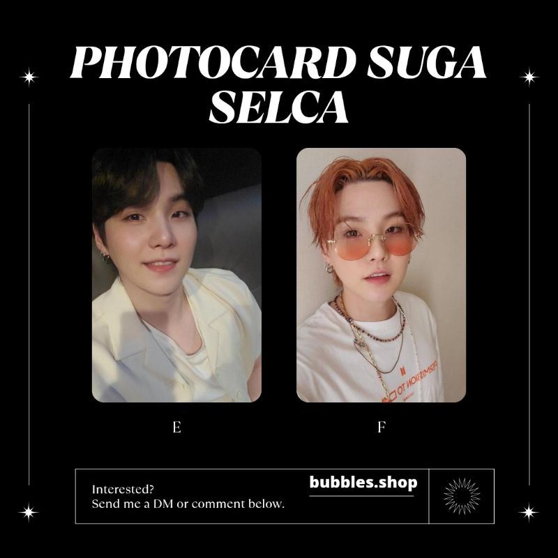 PHOTOCARD SUGA BTS SELCA