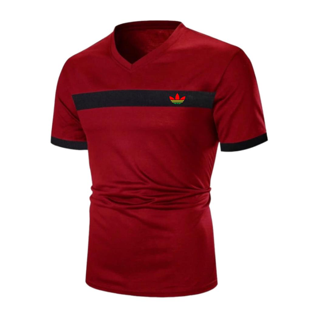 Kaos Motif Lengan Pendek Oblong V neck / Basic V neck Men T - Shirt Premium Cotton / Kaos Polos Pria