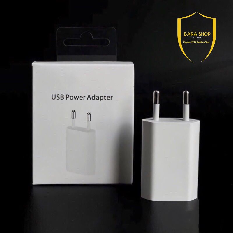 USB Power Adapter 5 Watt untuk iphone 5s 6 7+ x xr xs max 11 pro 12 13