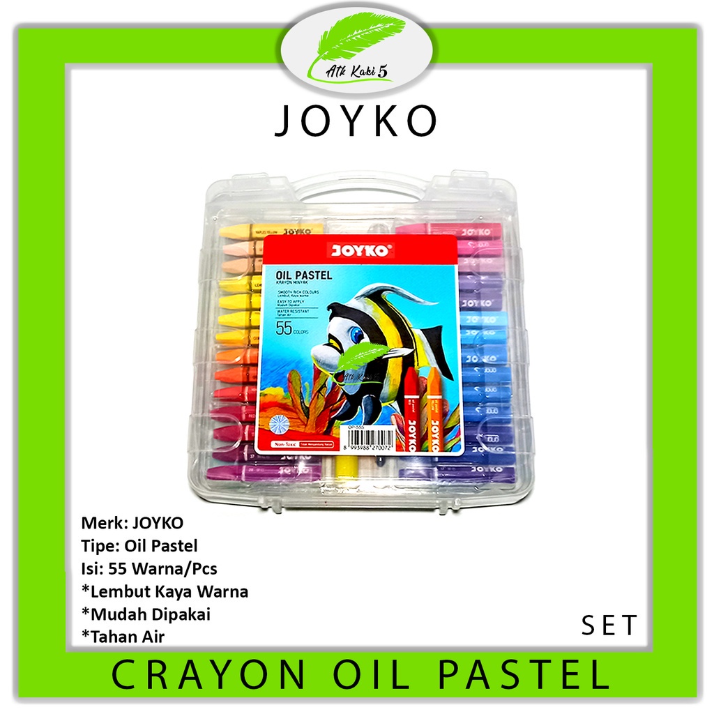 

JOYKO - Krayon Minyak 55 Warna - Crayon 55 Colors Oil Pastels - Set