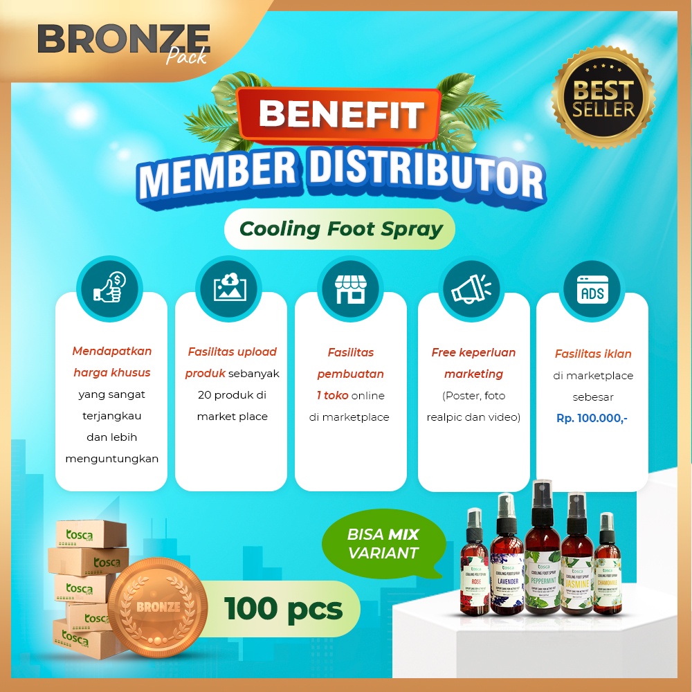 PAKET MEMBER DISTRIBUTOR FOOT SPRAY TOSCA - PAKET BRONZE