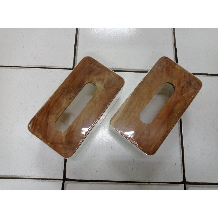 GBUplast Tempat Tissue Box Jasmine L GBU-0307 Kayu Jati