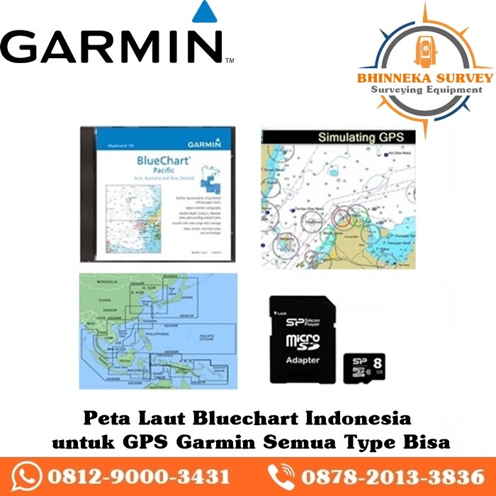 Peta Laut Bluechart Indonesia untuk GPS Garmin Fishfinder 585/585 Plus