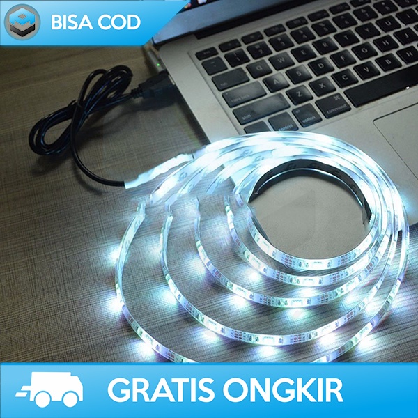 LAMPU LED STRIP 2 METER LAMPU DEKORASI RGB USB CONTROLLER WATERPROOF