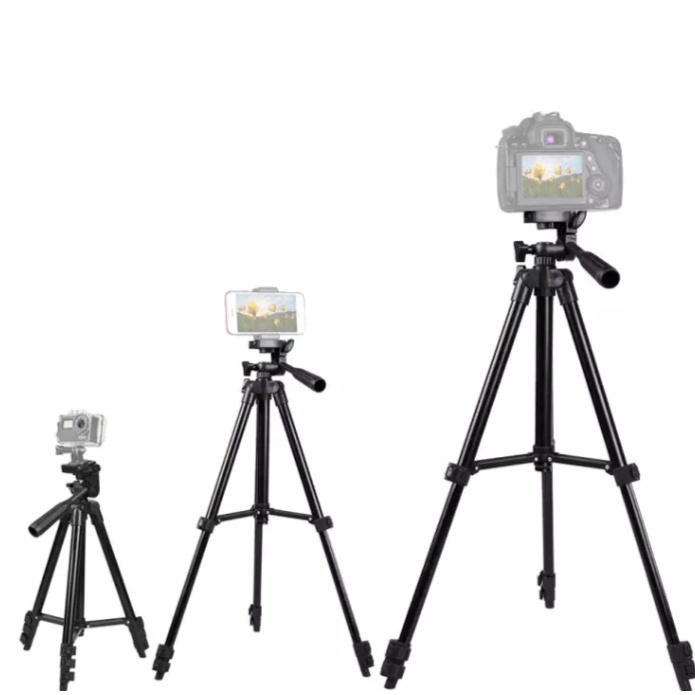 Tripod TF-3120 Black Edition-Tripod Kamera 3120 Free Holder U Stainless With 3x Extend Leg