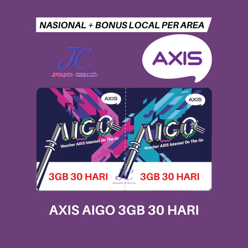 VOUCHER KUOTA AXIS AIGO 9GB 30HARI NASIONAL