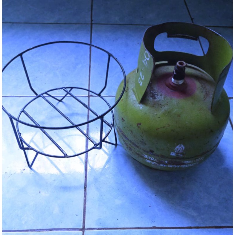 tatakan tabung gas melon#dudukan tabung gas elpiji tiga kilogram#tatakan wajan#tempat penyimpanan ga