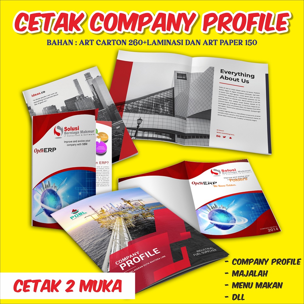 

CETAK COMPANY PROFILE PROFESIONAL A4, KATALOG, BUKU MENU TERMURAH