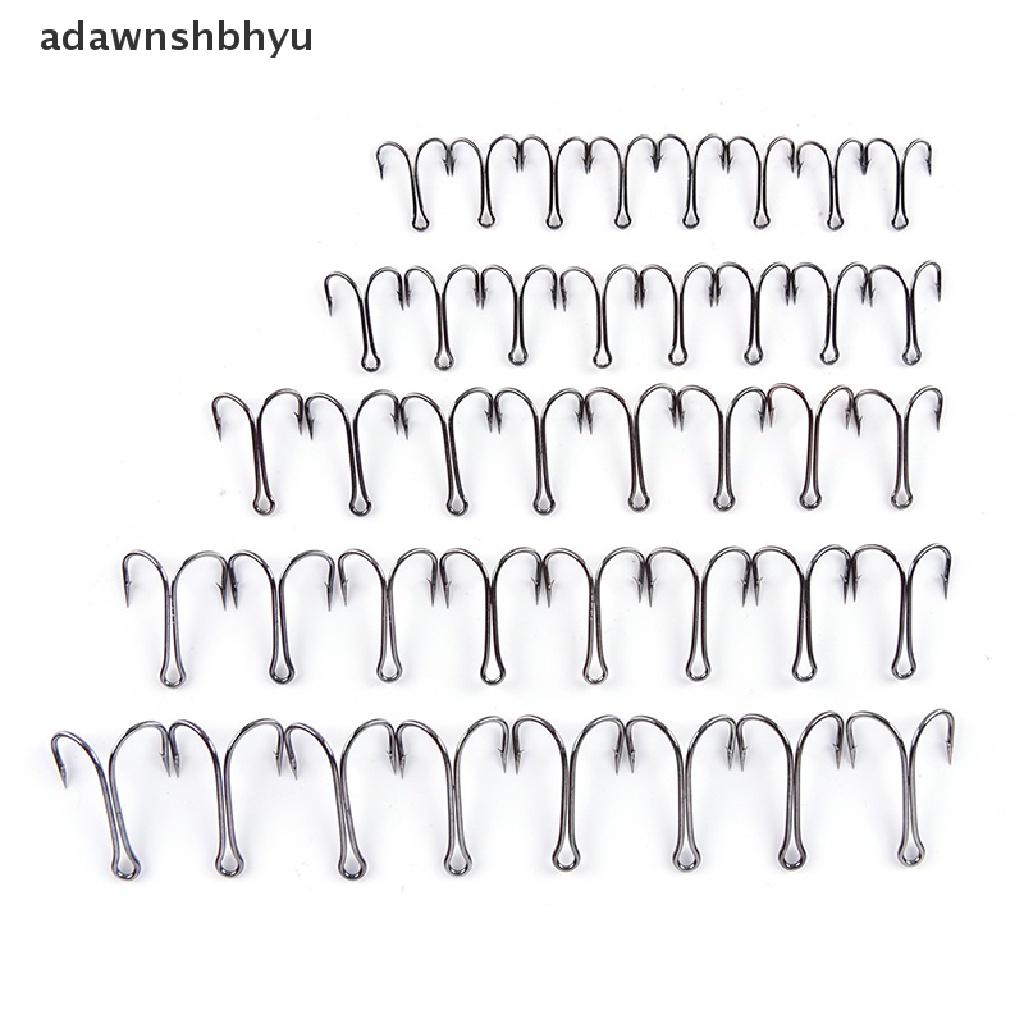 Adawnshbhyu 50 Pcs Ganda Baja Karbon Tinggi Hitam Memancing Kait Jangkar Ganda Kait Air Asin 50 Pcs Kait Pancing Ganda Mengikat Lalat Kecil Kait Jangkar Ganda 50pcs Baja Karbon Tinggi Ganda