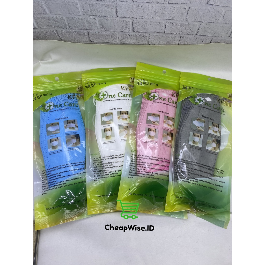 NECARE MASKER KF94 10 PCS Kemenkes Kemasan Hygienic Ziplock