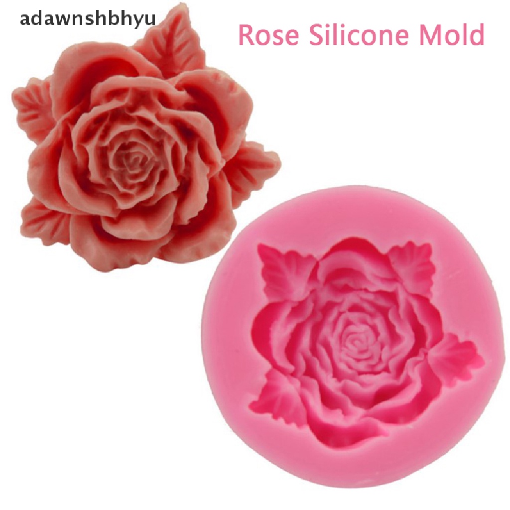 Adawnshbhyu Bloom Rose Silikon Kue 3D Bunga Fondant Cetakan Cupcake Permen Cokelat Decor ID
