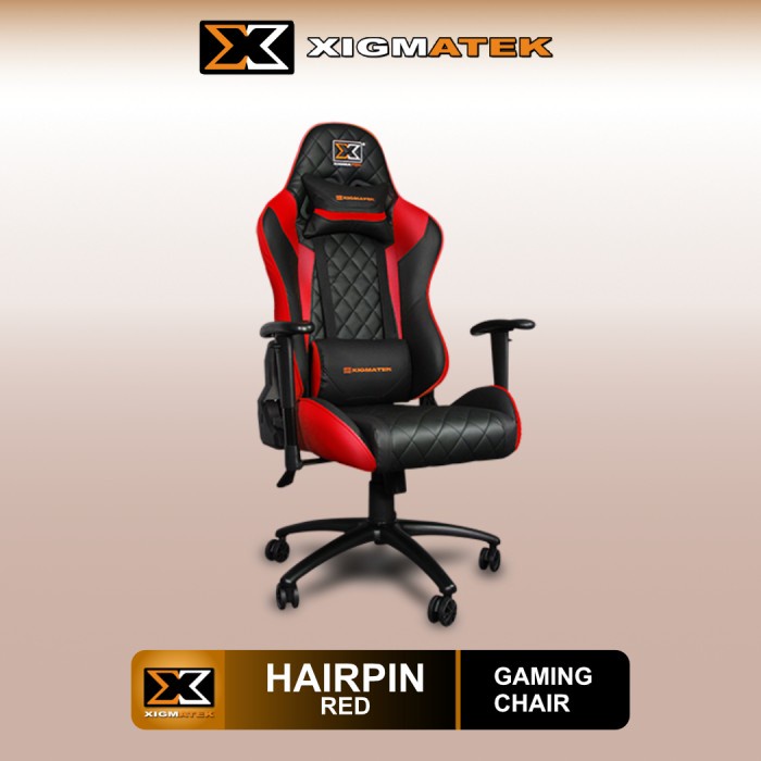 GAMING CHAIR / KURSI GAMING XIGMATEK HAIRPIN RED