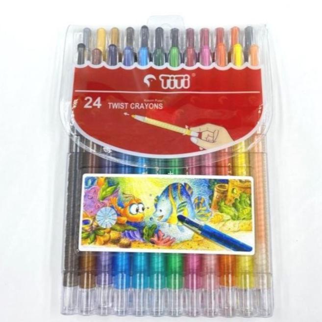 

CRAYON / KRAYON / OIL PASTEL PUTAR TITI JOYKO 24 WARNA PANJANG TERLARISS...,,,,,