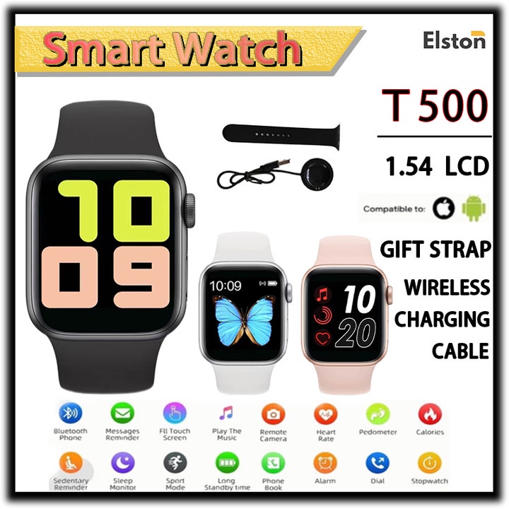 Elston T500  Plus Jam Tangan Pintar Bluetooth Smartwatch Android T500+ Plus Series 7 Jam Tangan Pria Jam Tangan Wanita COD