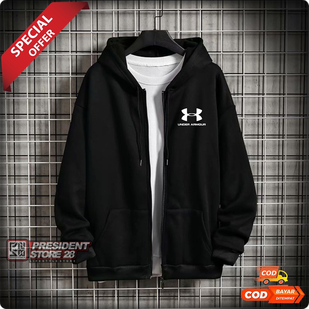 Sweater Hoodie 3second Resleting Zipper Hoodie Pria Wanita Bahan Tebal Size M L XL XXL