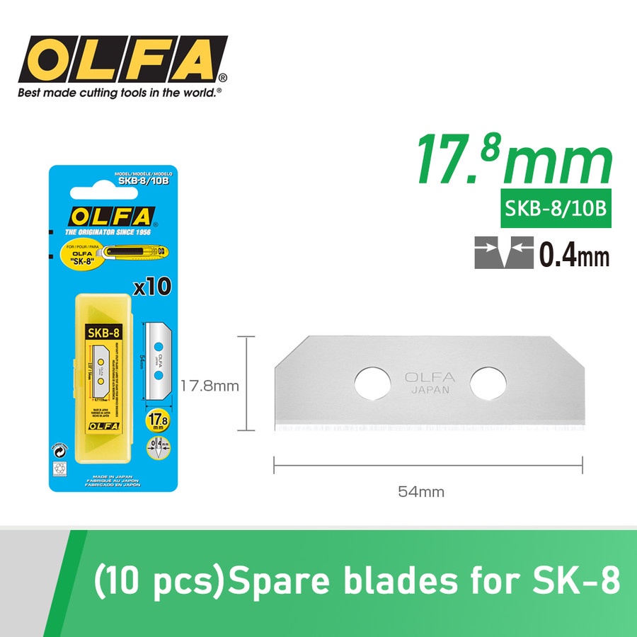 

OLFA SKB-8 Refill Pisau Cutter SKB-8/10B (10pcs/pack) Spare Blade for SK-8