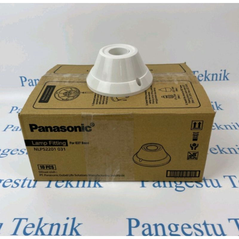 FITTING LAMPU PANASONIC PLAFON KOTAK SEGI NLP52202 dan BULAT NLP52201 E27 TEMPEL(HARGA PER PCS)