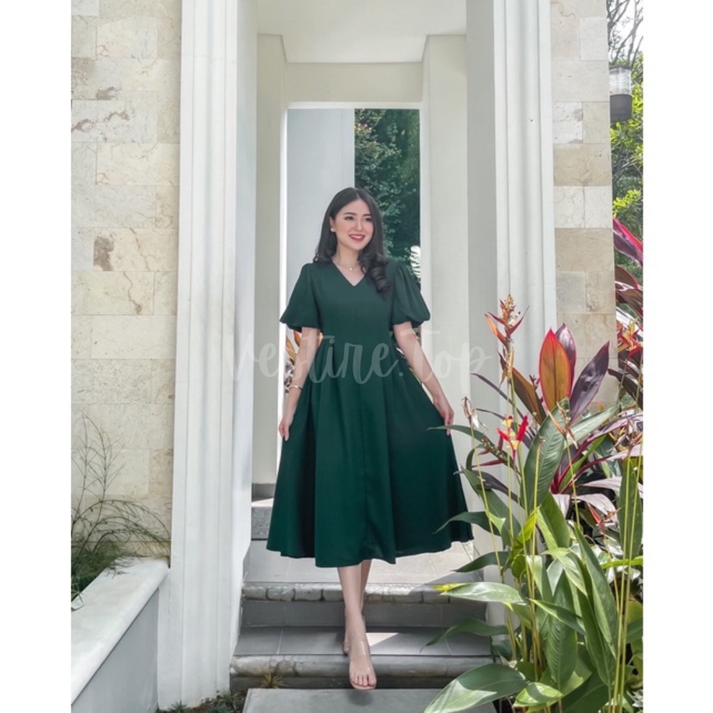 Varla | Baju Sabrina | Dress Sabrina Full Karet | Dress Wanita korea | Dress Pesta | Dress Jumbo | D