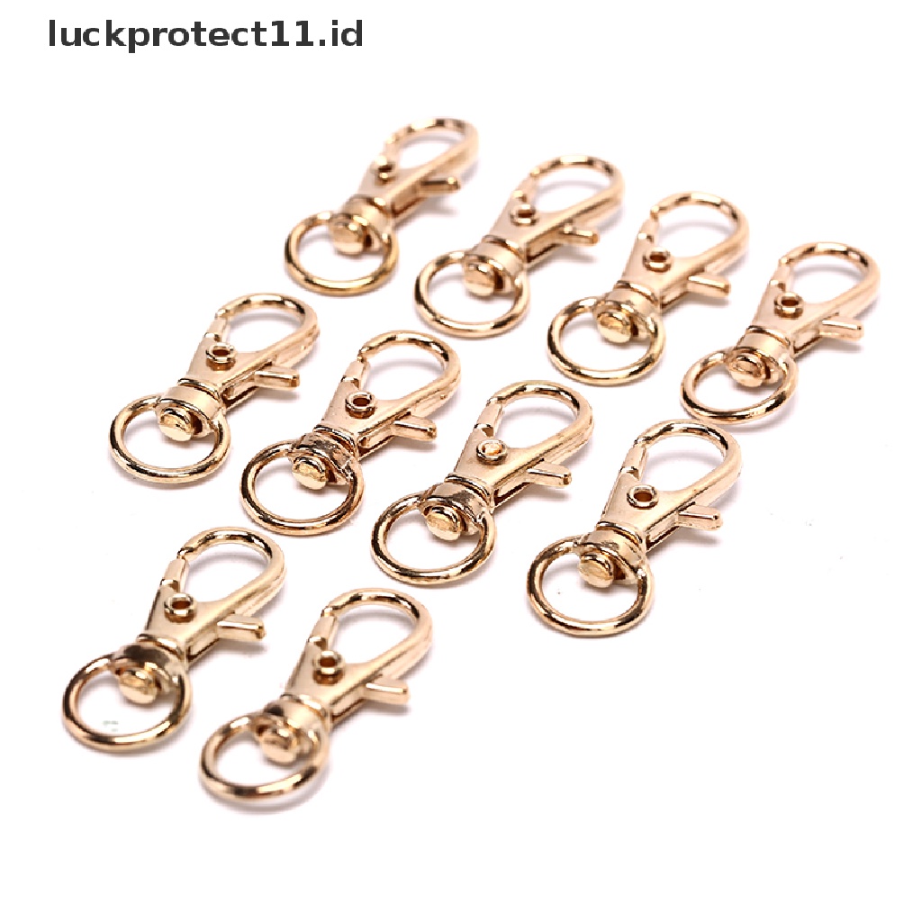 /Fashion Hot// Fashion// 10pc Klip Putar Snap Lobster Clasp Hook Gantungan Kunci Kait Temuan Perhiasan DIY.