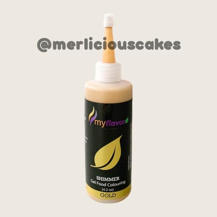 

4,2 Oz My Flavor Gold Shimmer For Cake Painting Pewarna Makanan 004