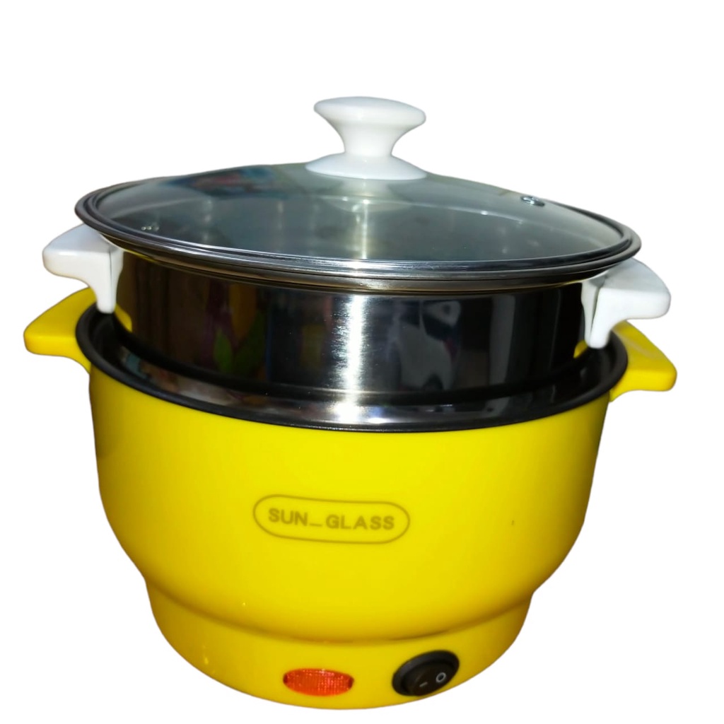 [KJO] PANCI LISTRIK SUN GLASS / Panci Listrik Kukus Plastik serbaguna Kenzjayaolshop