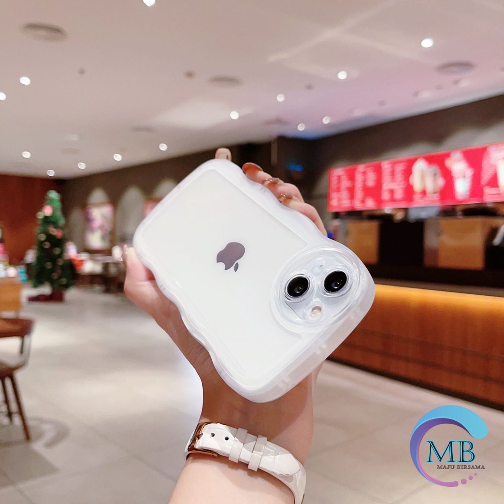 SOFTCASE SOFT SILIKON WAVE GELOMBANG CLEAR CASE BENING IPHONE 6 7 8 6+ 7+ 8+ X XS XR MAX 11 12 13 14 PRO MAX MB4080