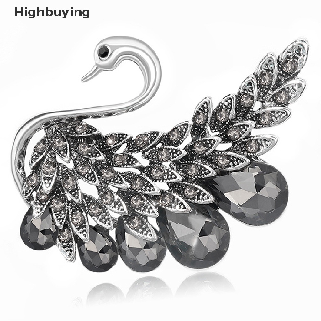 Hbid Swan Pin Bros Swan Untuk Wanita Berlian Imitasi Mulia Swan Brooch Elegan Pin Fashion Perhiasan Hewan Kerah Pin Pesta Pernikahan Lencana Wedding Pin Glory