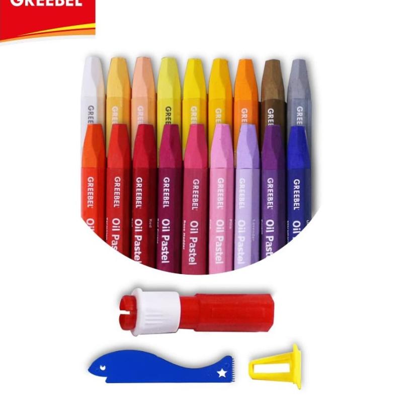 Free Ongkos Kirim GREEBEL Kids Oil Pastel 36 Warna crayon greebel 36 colours