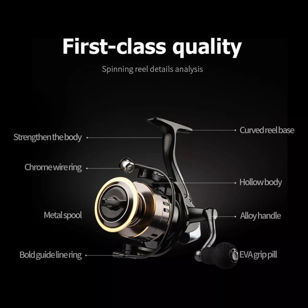 Reel Pancing 10kg HE500 - 7000/ Reel Pancing Murah Kuat Power Handle/ Gulungan Pancing Ikan Logam Metal CNC/ Gulungan Senar Pancing/ Reel Pancing Laut Tarikan Pancing Metal/ Reel Pancing Shimano