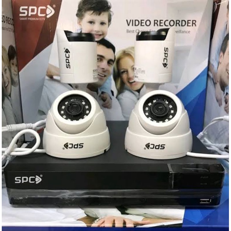 Paket cctv SPC 8ch 4 kamera Komplit