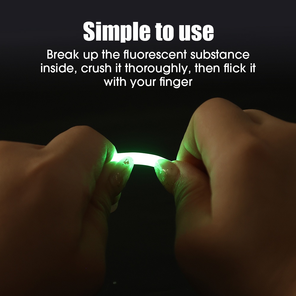 50 Pcs Malam Memancing Mengambang Cahaya Tongkat Outdoor Memancing Tanda Peringatan Aksesoris Mini Neon Tongkat Cocok DIY Batang Lampu Elastis