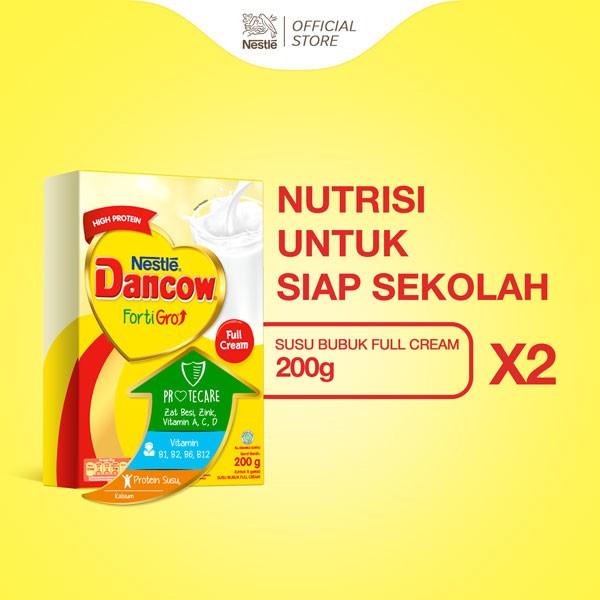 

(BISA COD) Nestle DANCOW FortiGro Susu Bubuk Susu Anak Full Cream 200x2pcs