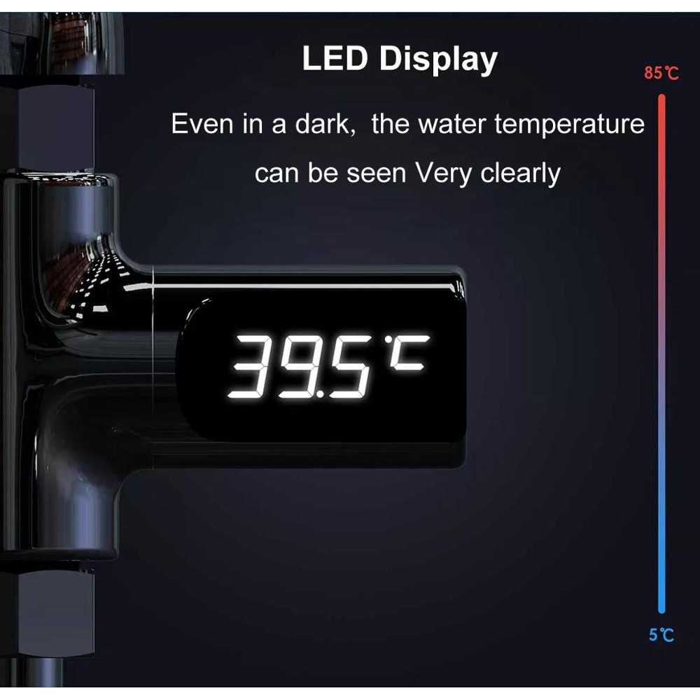 Shower Thermometer LED Display Home Water - BD-LS-01