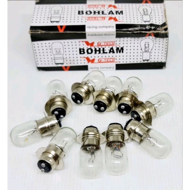 Bohlam depan motor dan matic Lampu Depan Motor reteng Bohlam standar Universal harga 1Box isi 10pcs