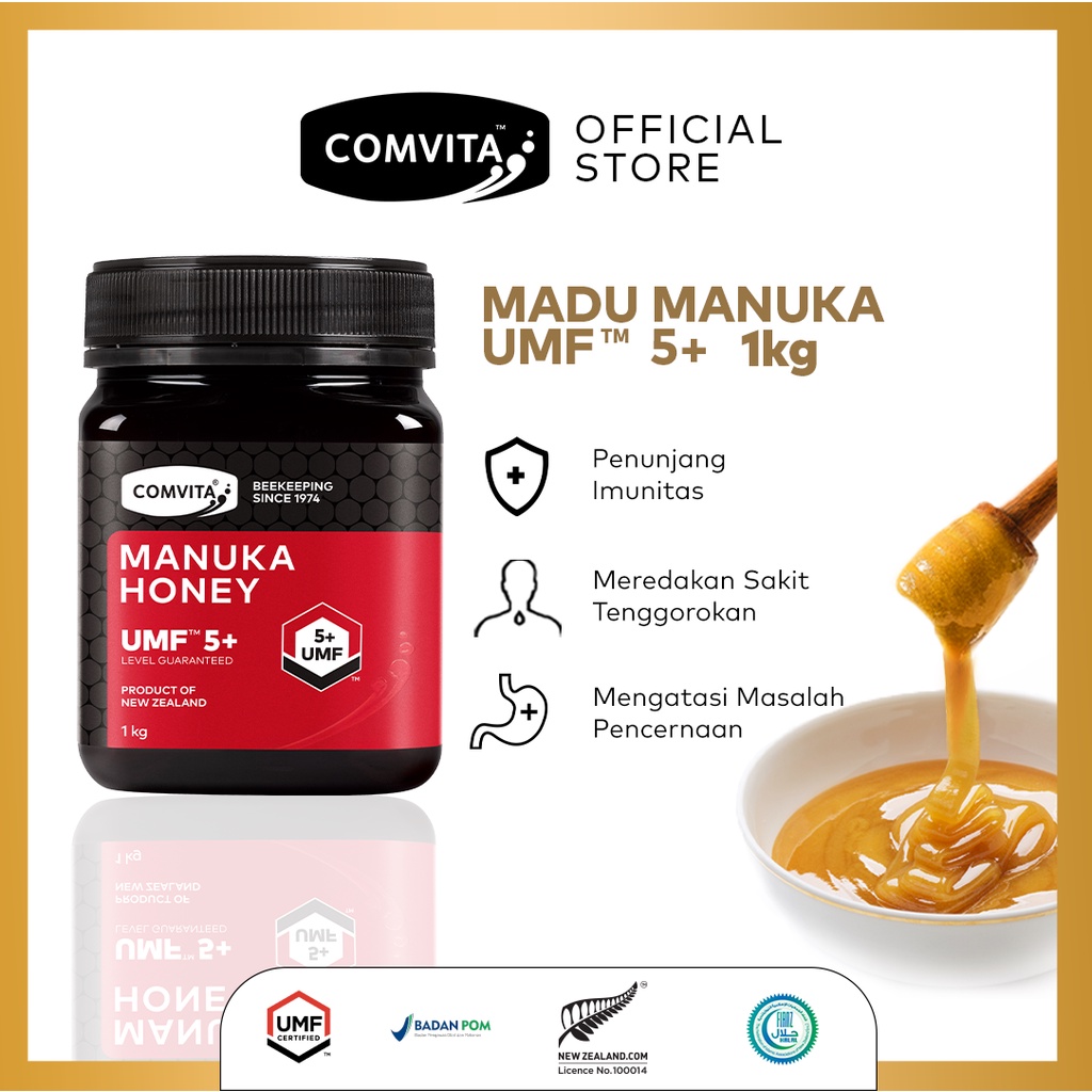 

Comvita Manuka Honey UMF 5+ 1Kg Madu Asli 100% Murni Alami Original New Zealand 1 Kg