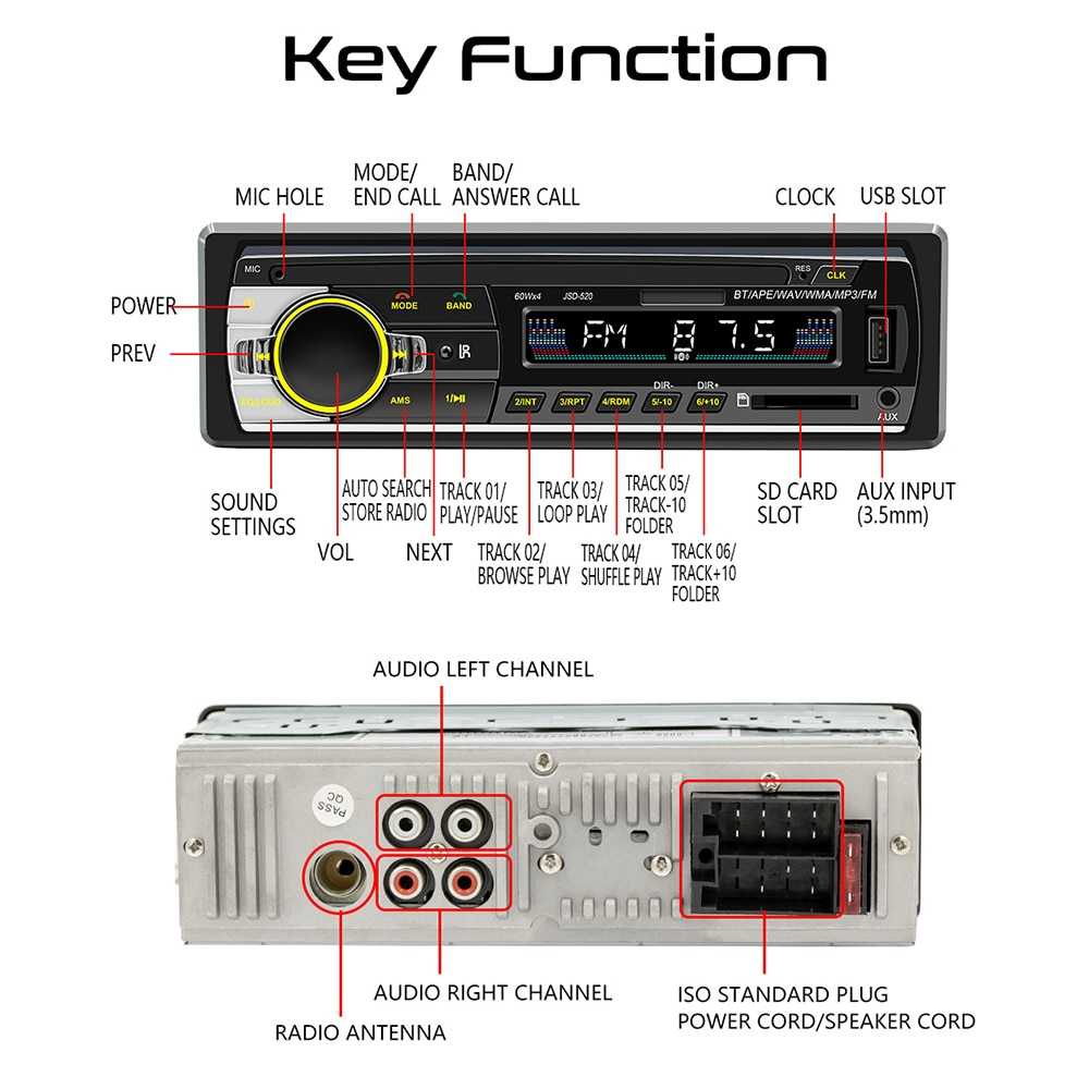 Tape Mobil MP3 Player Audio Car Bluetooth Hands Free Call